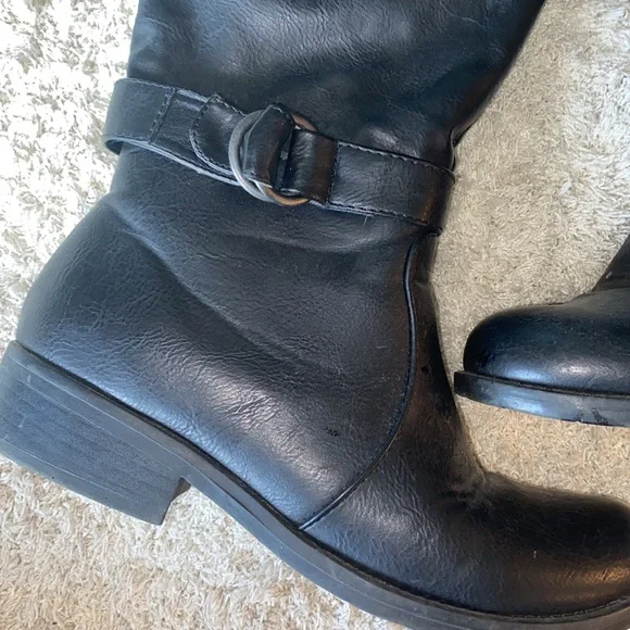 Black Zip Up Boots - Picture 2 of 5